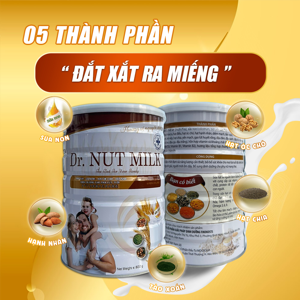 Dr. NUTMILK SỮA HẠT DINH DƯỠNG CHO MỌI LỨA TUỔI